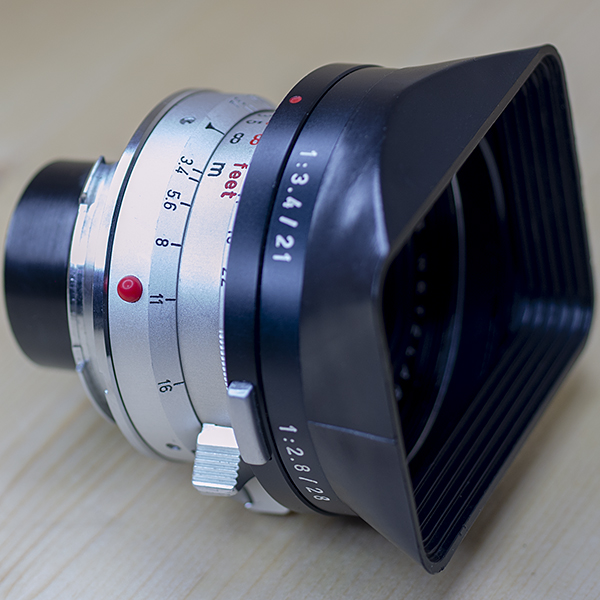 라이카 Leica SUPER-ANGULON-M 21mm 1:3.4 (후드,필터,화인더포함)/92%
