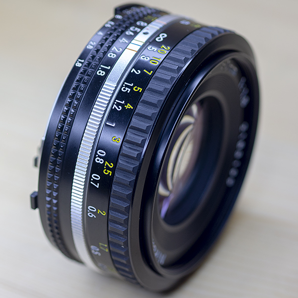 니콘 Nikon NIKKOR MF 50mm 1:1.8 Ais 1.5피트(0.45미터) 근접 초점거리/98%