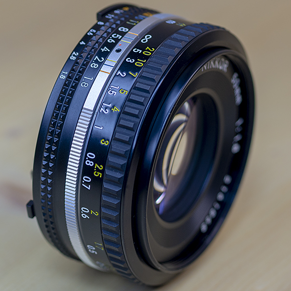 니콘 Nikon NIKKOR MF 50mm 1:1.8 Ais 1.5피트(0.45미터) 근접 초점거리/98%