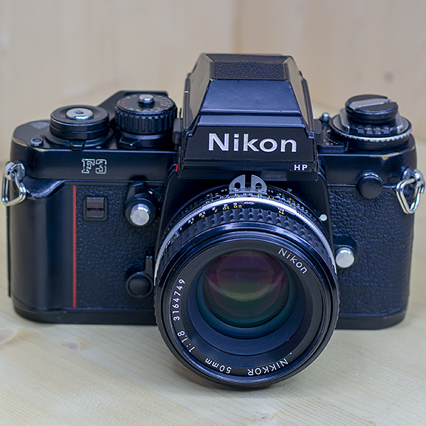 니콘 Nikon F3 HP Body+NIKKOR MF 50mm 1:1.8 Ais 1.5피트 SLR Film Camera /90%