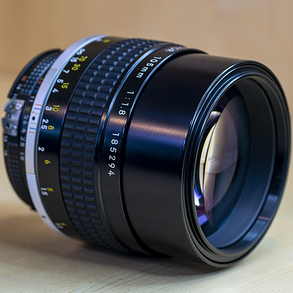 니콘 Nikon MF Nikkor 105mm F1.8 Ais /98%