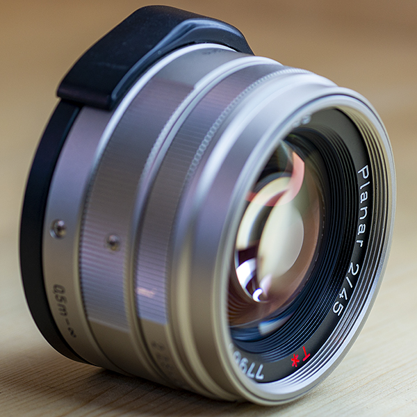 콘탁스 Contax G용 Carl Zeiss Planar T* 45mm F2 후드.후드캡 /98%