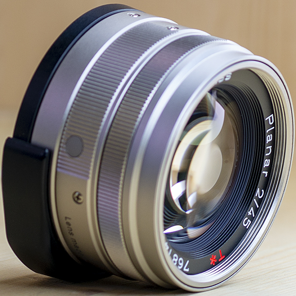 콘탁스 Contax G용 Carl Zeiss Planar T* 45mm F2 후드.후드캡 /98%