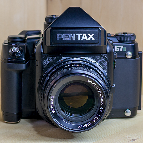 펜탁스 Pentax 67II + SMC 105mm 1:2.4 (후드.스트랩)95%