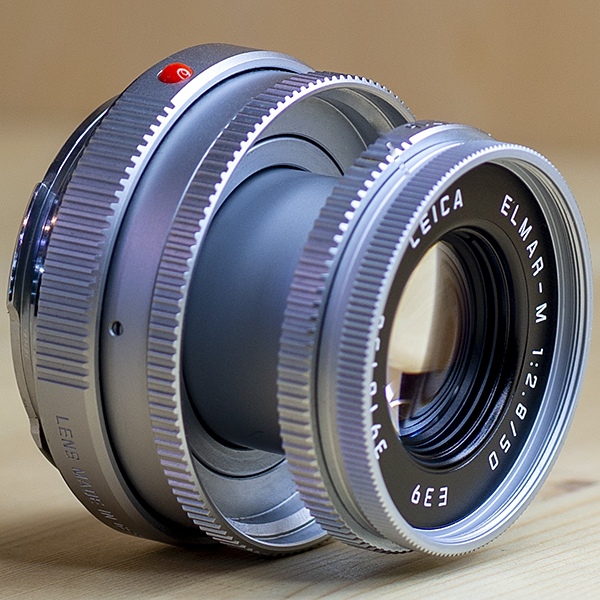 라이카 Leica Elmar-M 50mm F2.8 E39 Silver Collapsible (박스셋트.케이스.12549 후드포함)/98%