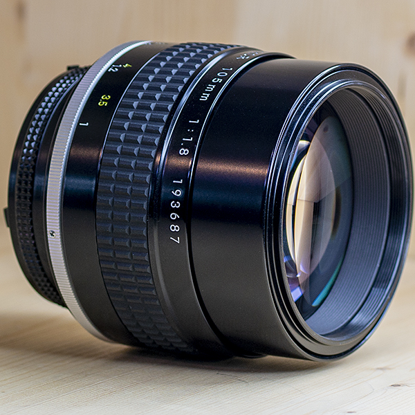 니콘 Nikon MF Nikkor 105mm F1.8 Ais /98%