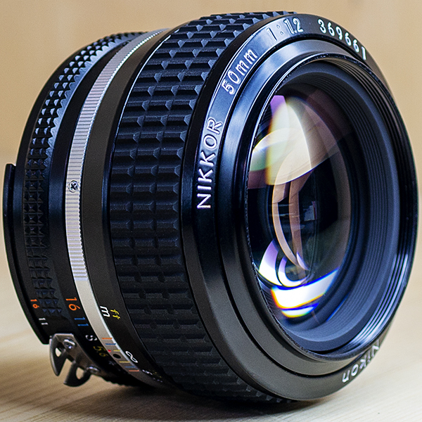 니콘 Nikon MF NIKKOR 50mm F1.2 Ais .후드 /98%