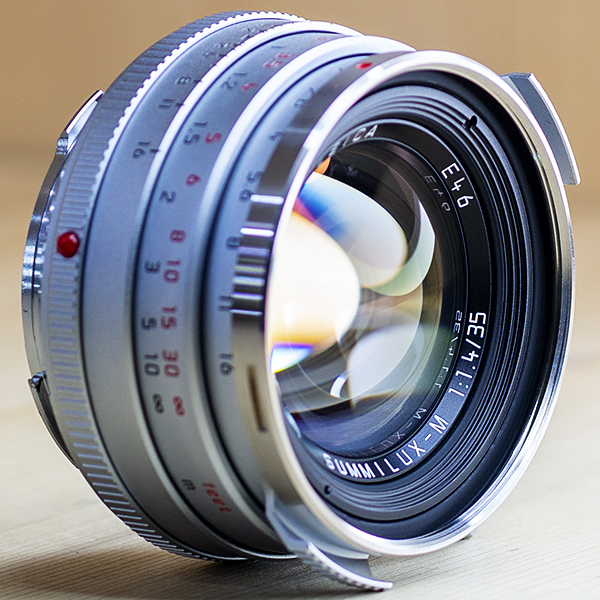라이카 LEICA 35mm F1.4 new steel-rim Silver chrome-plated 라이카코리아정품 박스셋트.후드.필타.no4837***/98%