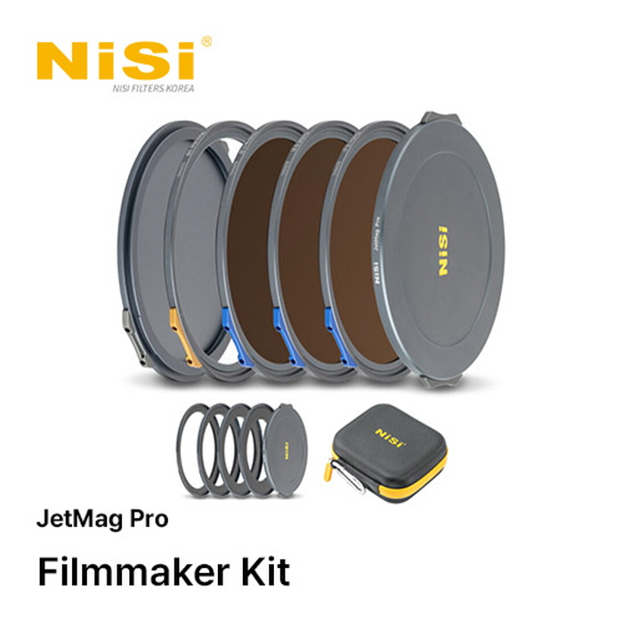 니시 NiSi 제트맥프로 필름메이커 킷 82MAG Filmmaker Kit – JetMag Pro 82MAG – ND4+ND8+ND16 +BLACK MIST 1/8 67/72/77/82mm ring 2pcs, front cap 1pcs, back cap 1pcs, filter bag