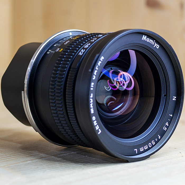 마미야 Mamiya 7 ll용 N 50mm F1:4.5 L 화인더 .후드/98%