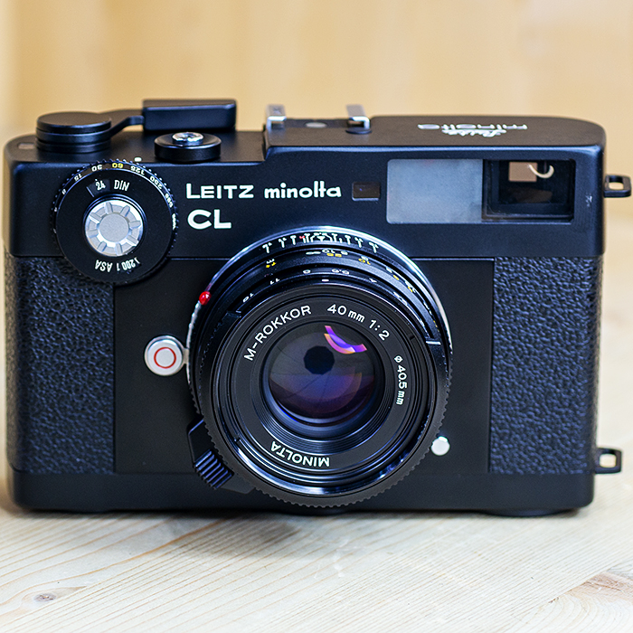 라이카 Leitz Minolta CL + M-ROKKOR 40mm 1:2 케이스.후드/97%