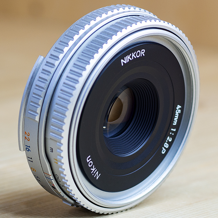 니콘 Nikon MF NIKKOR 45mm 1:2.8 P Silver (후드,UV필타포함)/98%