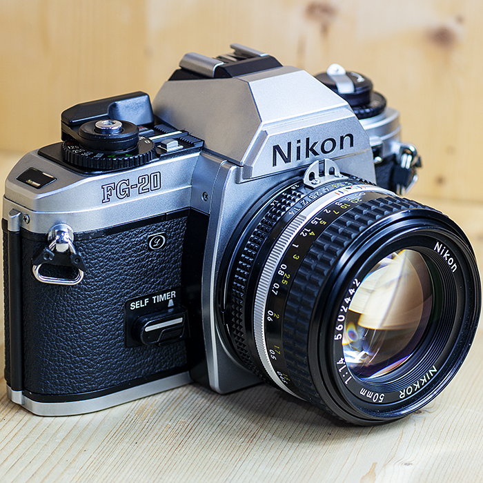 니콘 Nikon FG-20+MF NIKKOR 50mm F1:1.4 ais( 스트렙, UV필터) 95%