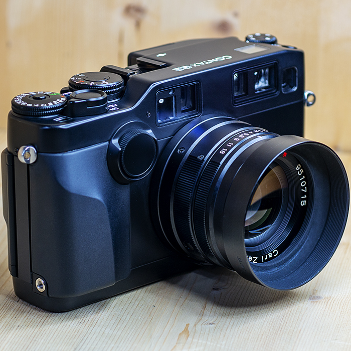콘탁스 Contax G2+planar45mmF2 Black Rangefinder Film Camera(후드.후드캡.스트랩.BW필타.하프케이스)/98%