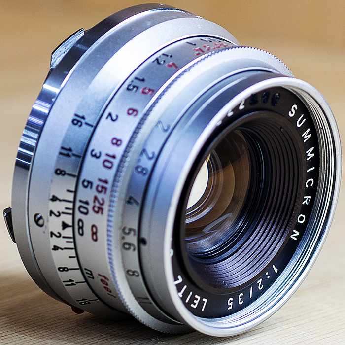 라이카 Leica Summicron 35mm F2 M마운트 8 Elements Ver.1 6군8매 1세대 no2222***(라이카UV필타)/98%