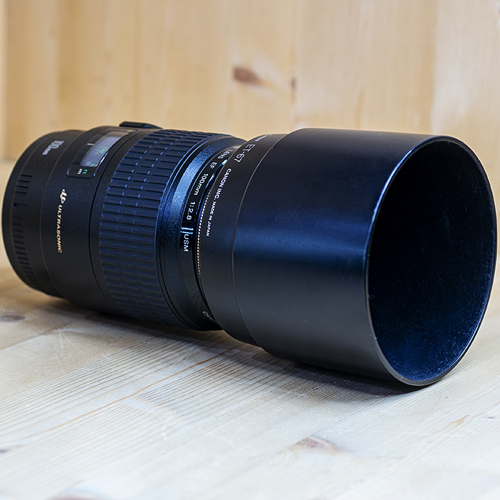 캐논Canon EF 100mm 1:2.8 MACRO USM 후드/ 95%