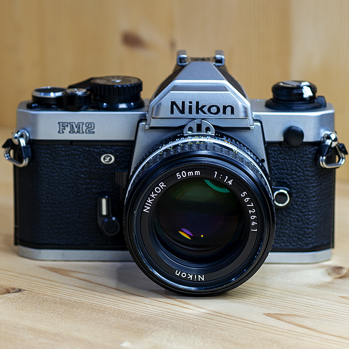 니콘 Nikon FM2 Silver+ MF NIKKOR 50mm F1.4 Ais Silver (UV필터,스트랩포함)/95%