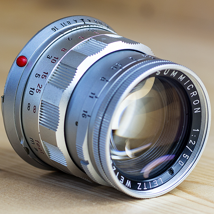 라이카 Leica Summicron M50mm 1:2 Rigid 리지드 Germany.NO1887*** M마운트.후드/90%