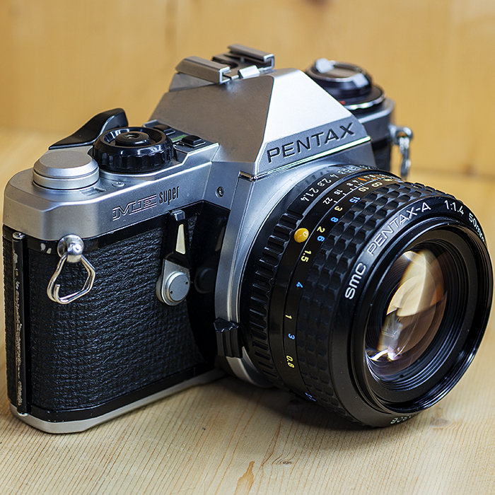 펜탁스 PENTAX ME Super +SMC PENTAX-A50mm 1:1.4 UV필타.스트렙/93%