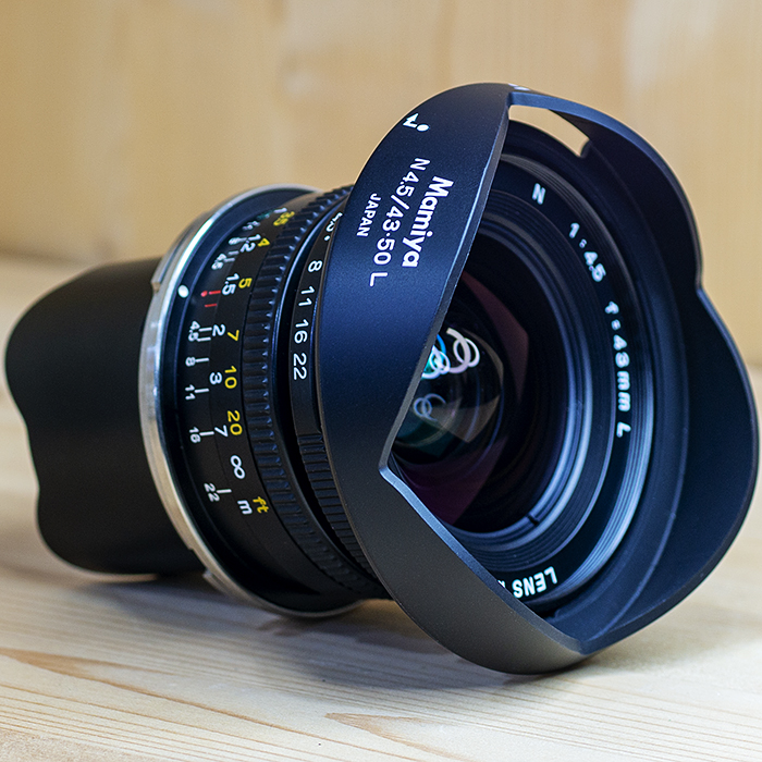 마미야 Mamiya 7ll.7용 43mm F1:4.5 화인더 .후드.필타/95%