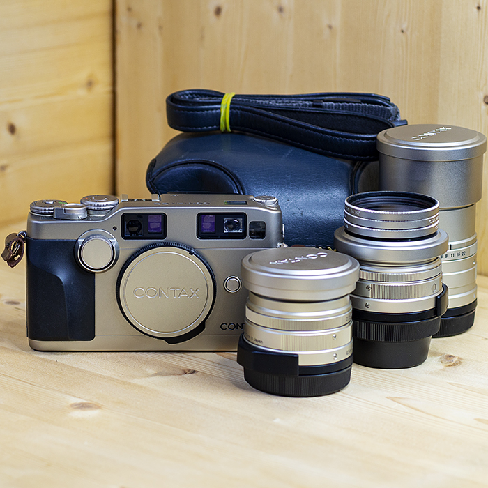 콘탁스 Contax G2 + Carl Zeiss palnar 45mm F2 T*+28mmF2.8+90mmF2.8 (필타.후드.케이스,필타.스트랩포함)/98%