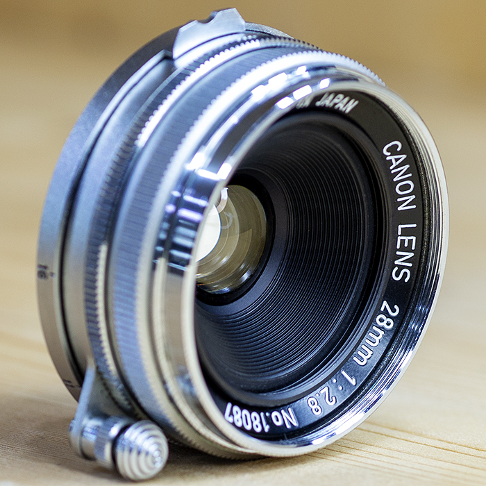 캐논 Canon 28mm F2.8  L39 라이카 L마운트.LTM변환링/95%