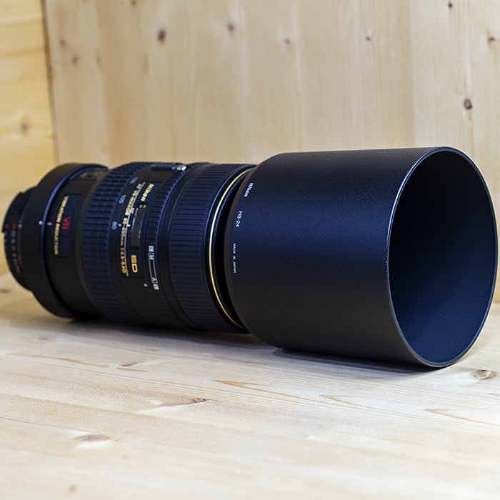 니콘 Nikon AF NIKKOR 80-400mm F4.5-5.6D ED VR 후드.케이스/98%