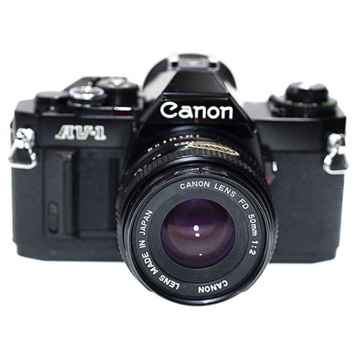 캐논 Canon AV-1 Body +FD 50mm 1:2 Black(후드,UV필터,스트랩포함)/90%