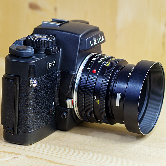 라이카 Leica R7 Black Body+Summaron-R50mmF1:2 후드.UV필타/95%