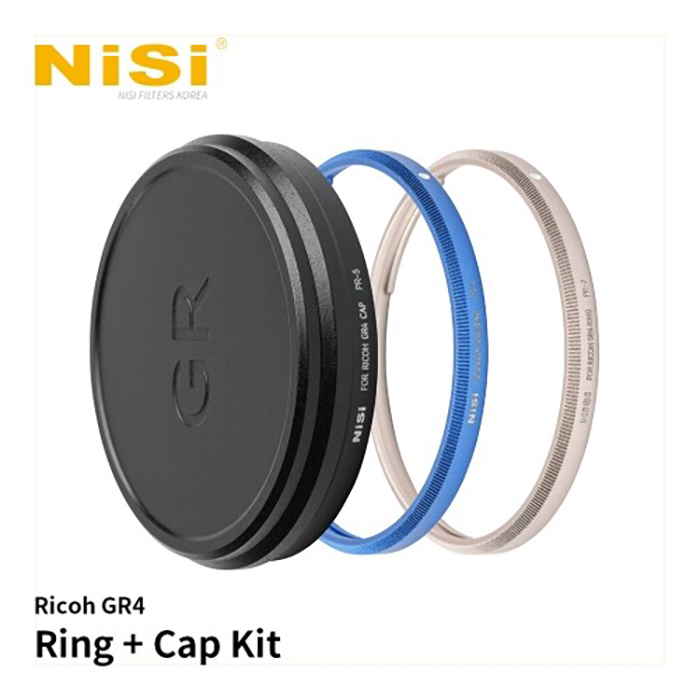 니시 NiS Ring + Cap kit for Ricoh GR4 링+캡 킷 for 리코 GR4 로얄 블루(Royal Blue), 타이타늄 그레이(Titanium Gray), Lens Cap