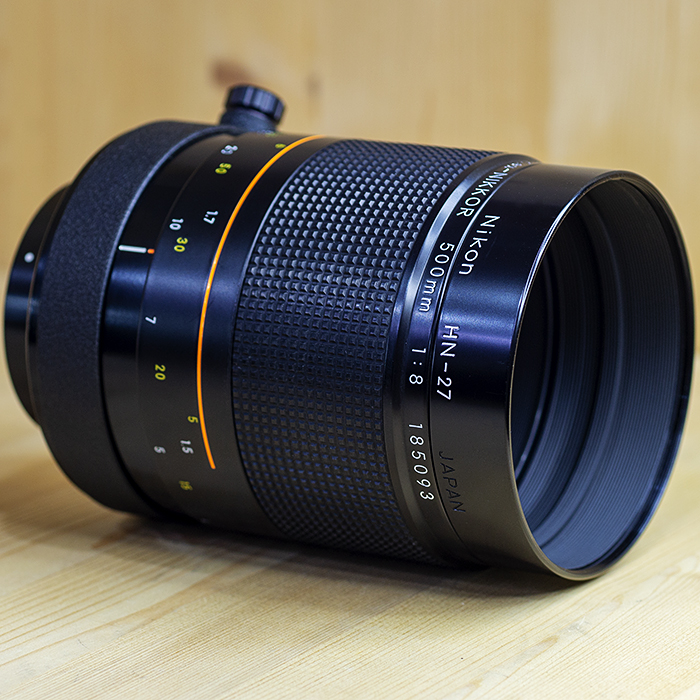 니콘 Nikon MF Reflex-NIKKOR 500mm 1:8 후드.UV필타 /95%