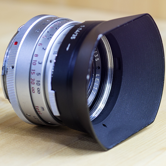 라이카 Leica Summilux-M 35mm f/1.4 1st Version Steel Rim silver m2 후드,필터/97%