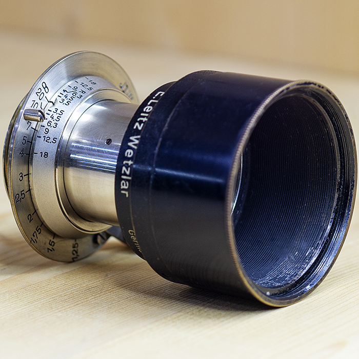 라이카 Leica Leitz Elmar f=5cm 1:3.5 Ver.1 Nickel L마운트.후드 no2128**/97%
