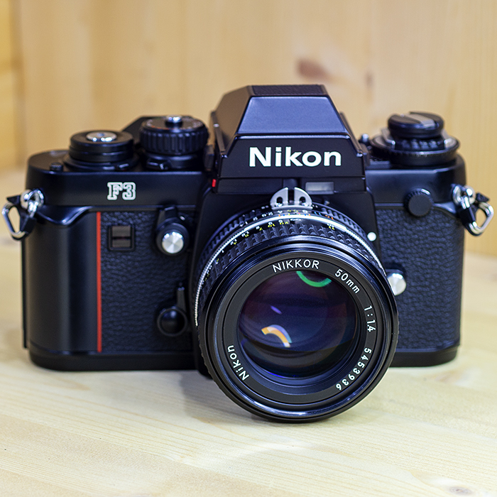 니콘 Nikon F3 Body+MF NIKKOR 50mmF1:1.4ais Film Camera 케이스.스트렙/95%