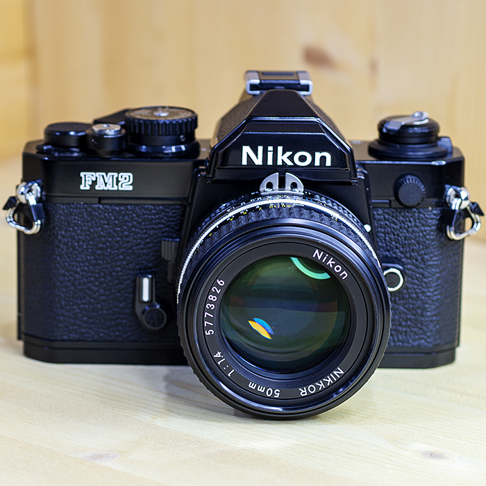 니콘 Nikon FM2 +MF NIKKOR 50mm F1.4 Ais Black (UV필터,스트랩포함)/95%