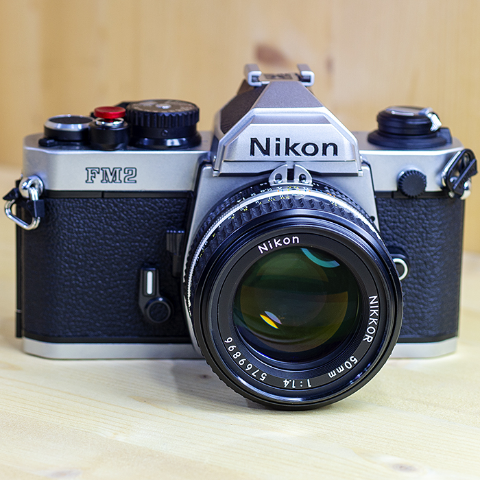 니콘 Nikon FM2 Silver+ MF NIKKOR 50mm F1.4 Ais Silver (UV필터,스트랩포함)/95%