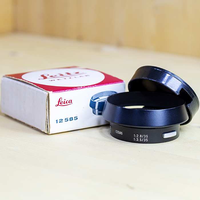 라이카 Leica Hood 12585 (M 35mm F2,2.8,3.5 M 50mm F2,2.8,3.5용 후드.캡)박스세트 /95%