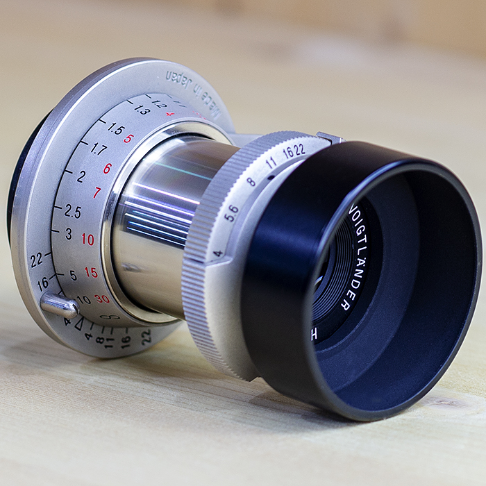 보이그랜더 Voigtlander HELIAR L 50mmF3.5 니켈도금/10주년기념 모델 L-mount 정품박스세트.후드 /98%