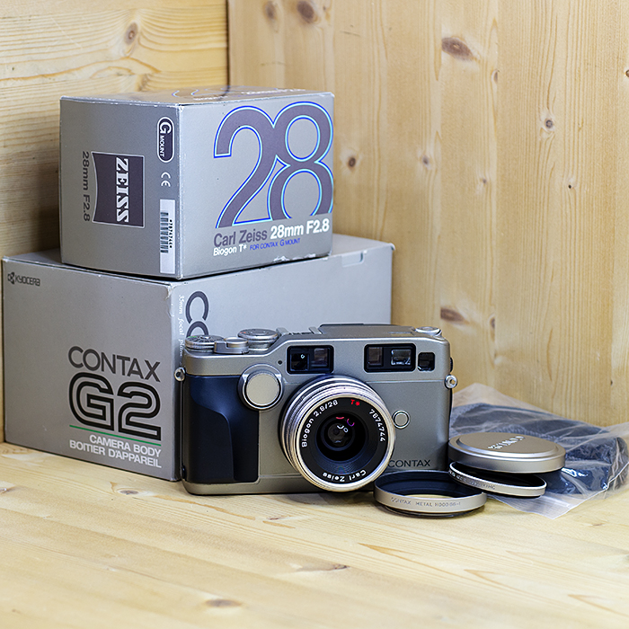 콘탁스 Contax G2+Biogon T* 28mm F2.8 T* 박스세트(후드.필타.스트렙.보호필름부착)/98%