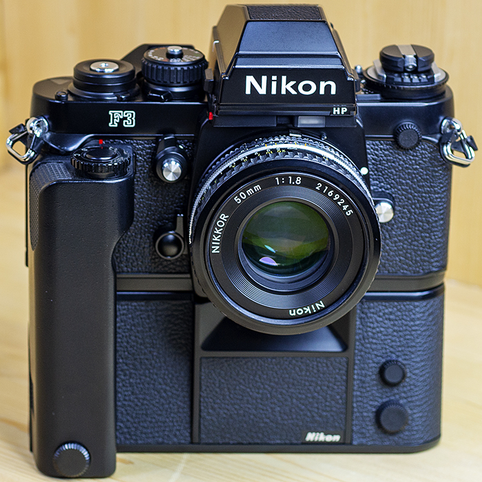 니콘 Nikon F3 HP Body+MF NIKKOR 50mm 1:1.8 Ais+MD4.UV필타.스트렙/97%
