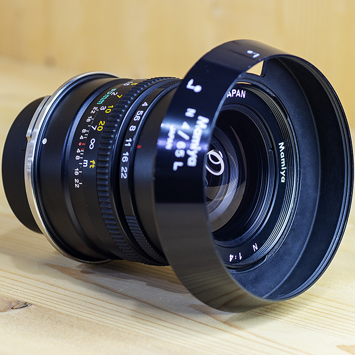 마미야 Mamiya 65mm F1:4 L N( 7.7II용) 후드포함/95%