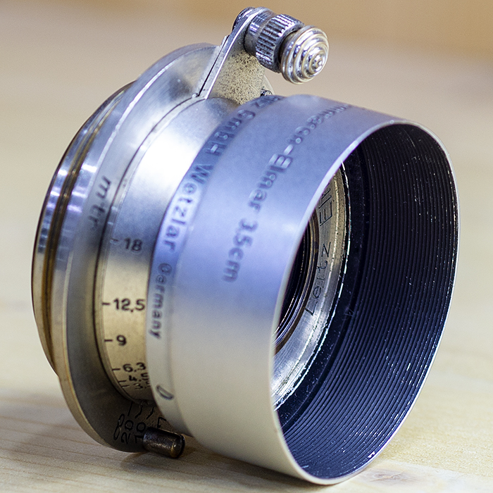 라이카 Leica Elmar f=3.5cm 1:3.5 Nikel 초기모델(후드.필타)/93%