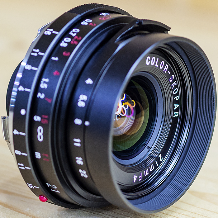 보이그랜더 Voigtlander COLOR-SKOPAR 21mm F4P VM mount 정품박스세트.후드.UV필타/98%